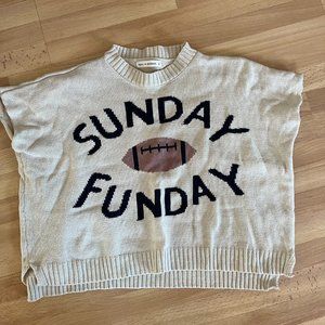 Sunday Funday Football Sleeveless womens sweater - moon & madison